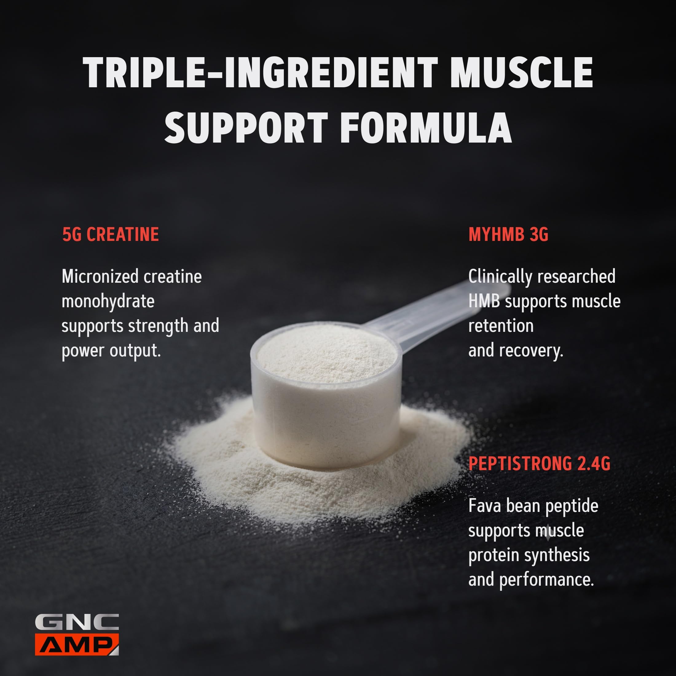 GNC tarro Creabolic mostrando 30 servicios, conveniencia para uso diario