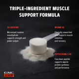 GNC tarro Creabolic mostrando 30 servicios, conveniencia para uso diario