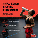 GNC AMP Creabolic tarro abierto con polvo listo para usos, beneficio practicidad