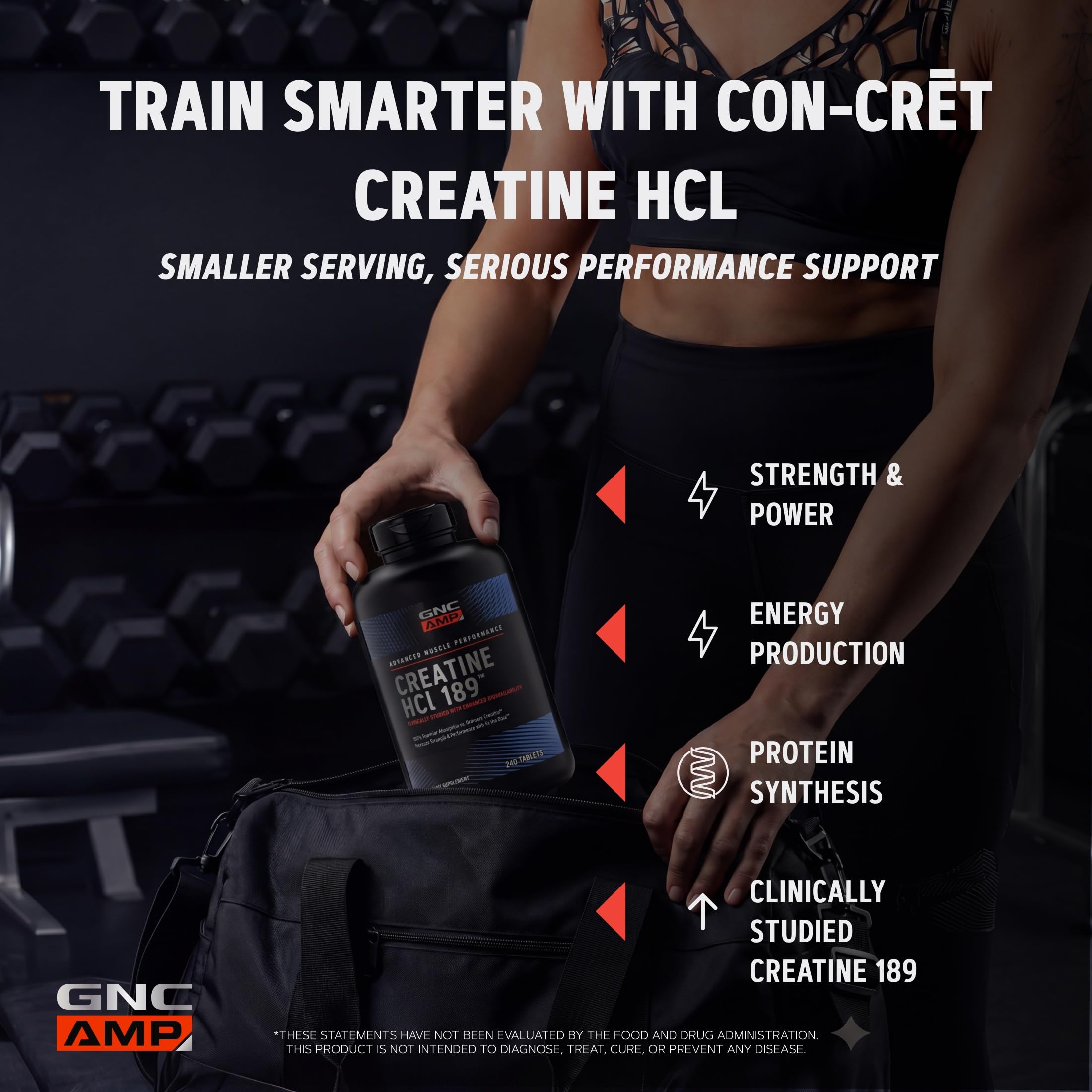 GNC primer plano de tableta que muestra textura y calidad