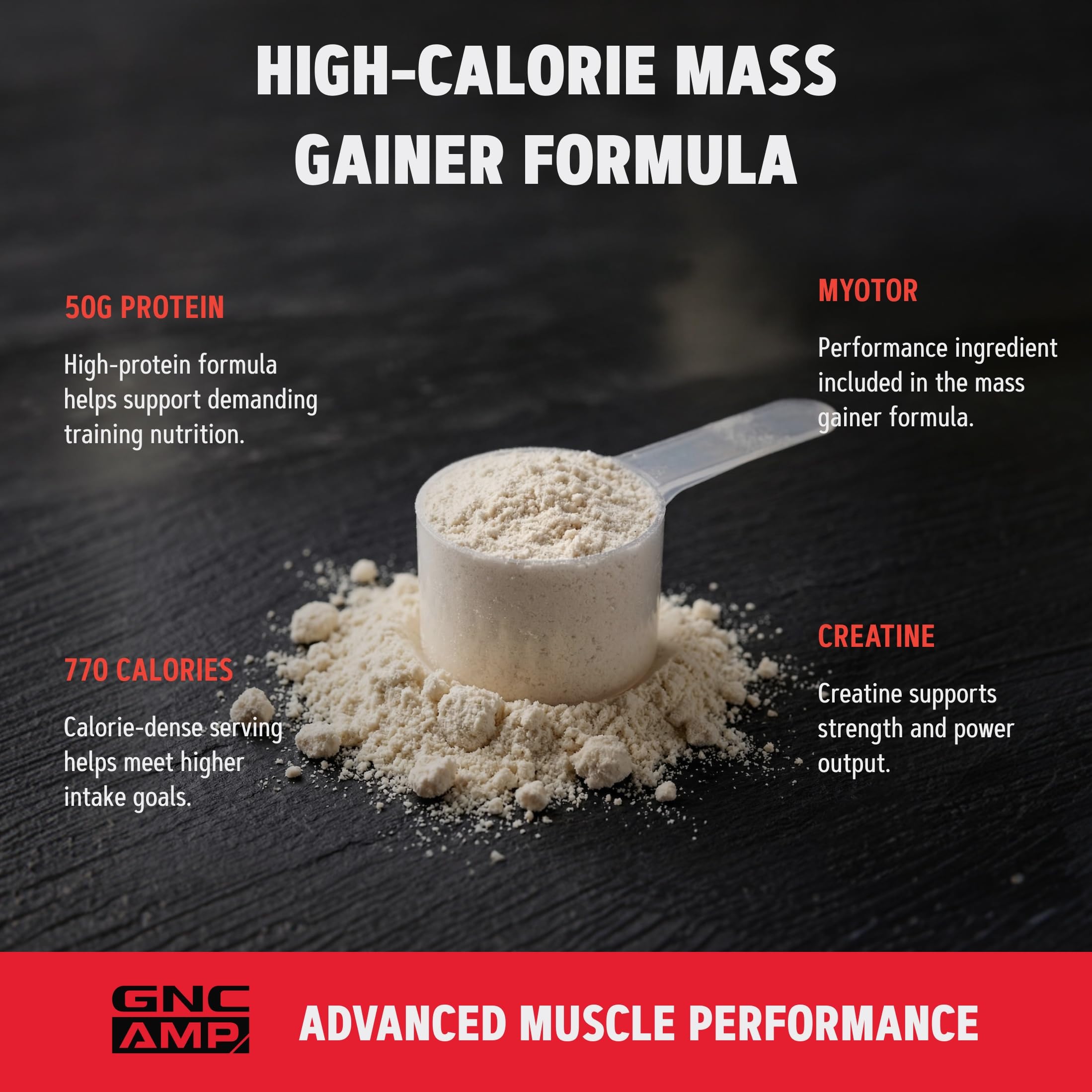 GNC AMP MASS XXX vaso junto a pesas en gimnasio ilustrando uso post-entreno para recuperación