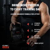 GNC etiqueta nutricional clara con información de proteína