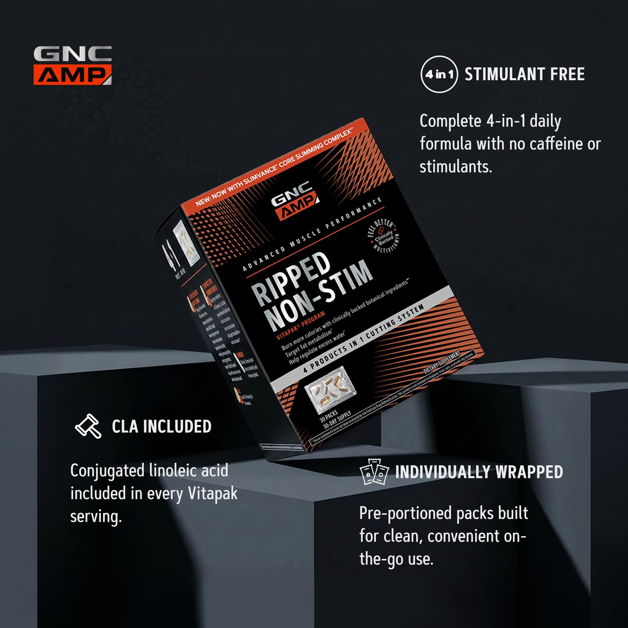 GNC AMP etiqueta nutricional enfocada, transparencia en ingredientes