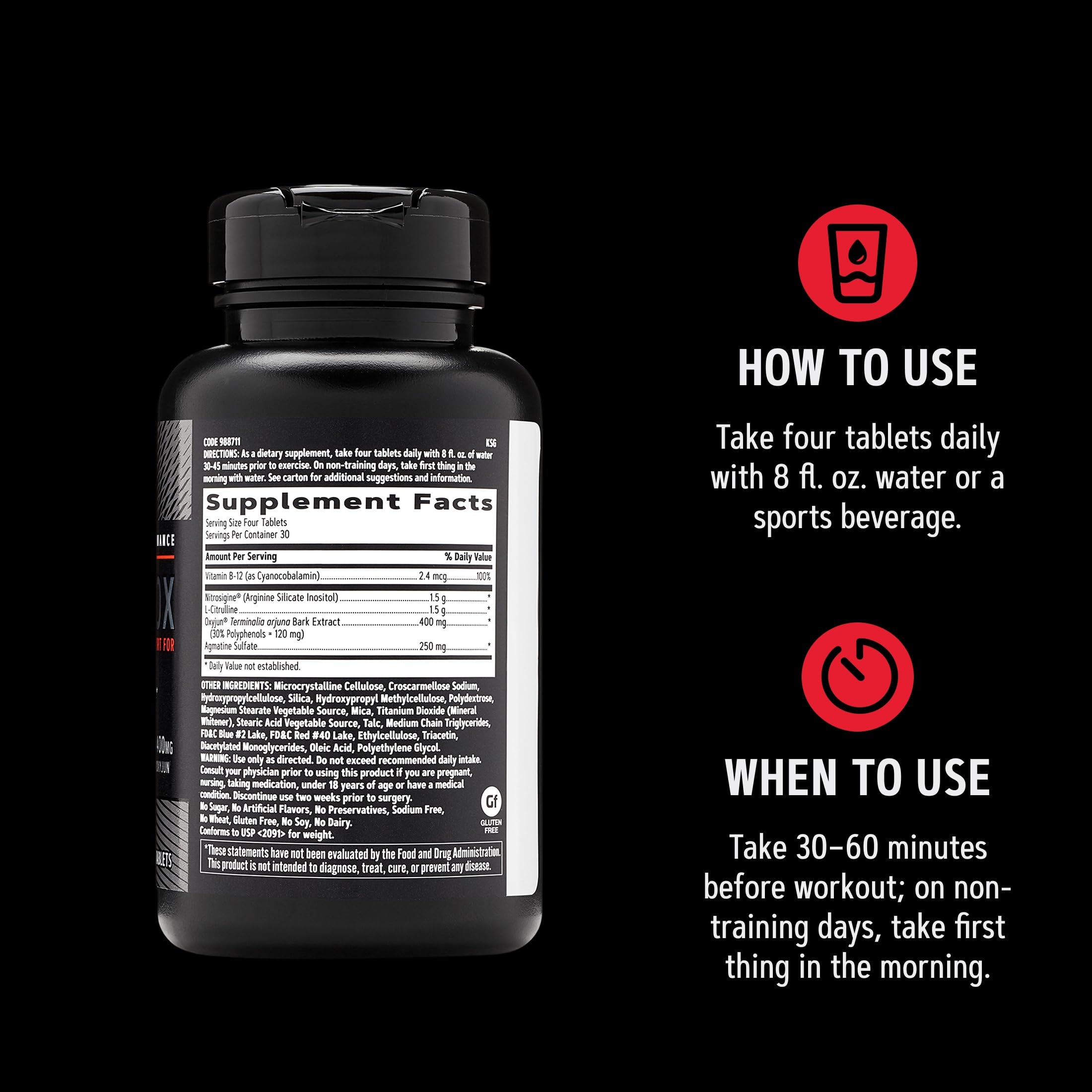 GNC AMP Ultra Nox etiqueta nutricional enfocada para revisar composición