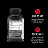 GNC AMP Ultra Nox etiqueta nutricional enfocada para revisar composición