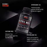 GNC AMP Ultra Nox textura de tableta que sugiere administración sencilla