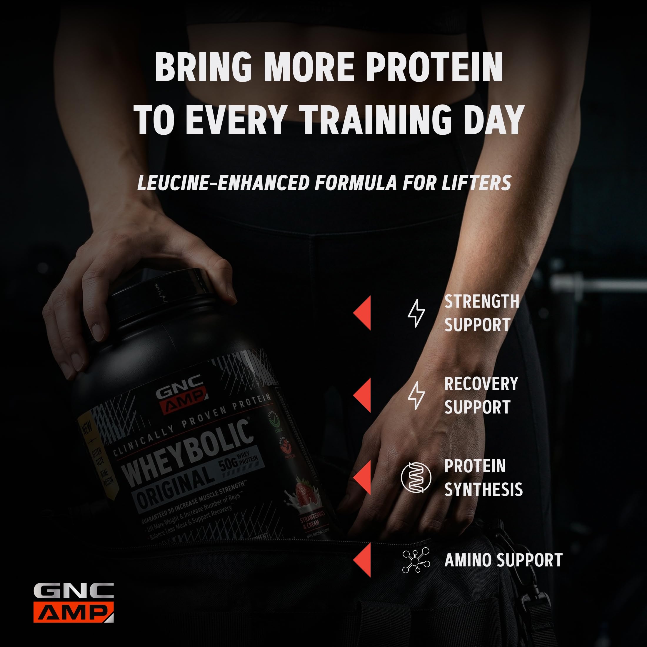 GNC batido Fresas y Crema listo para beber tras entrenamiento