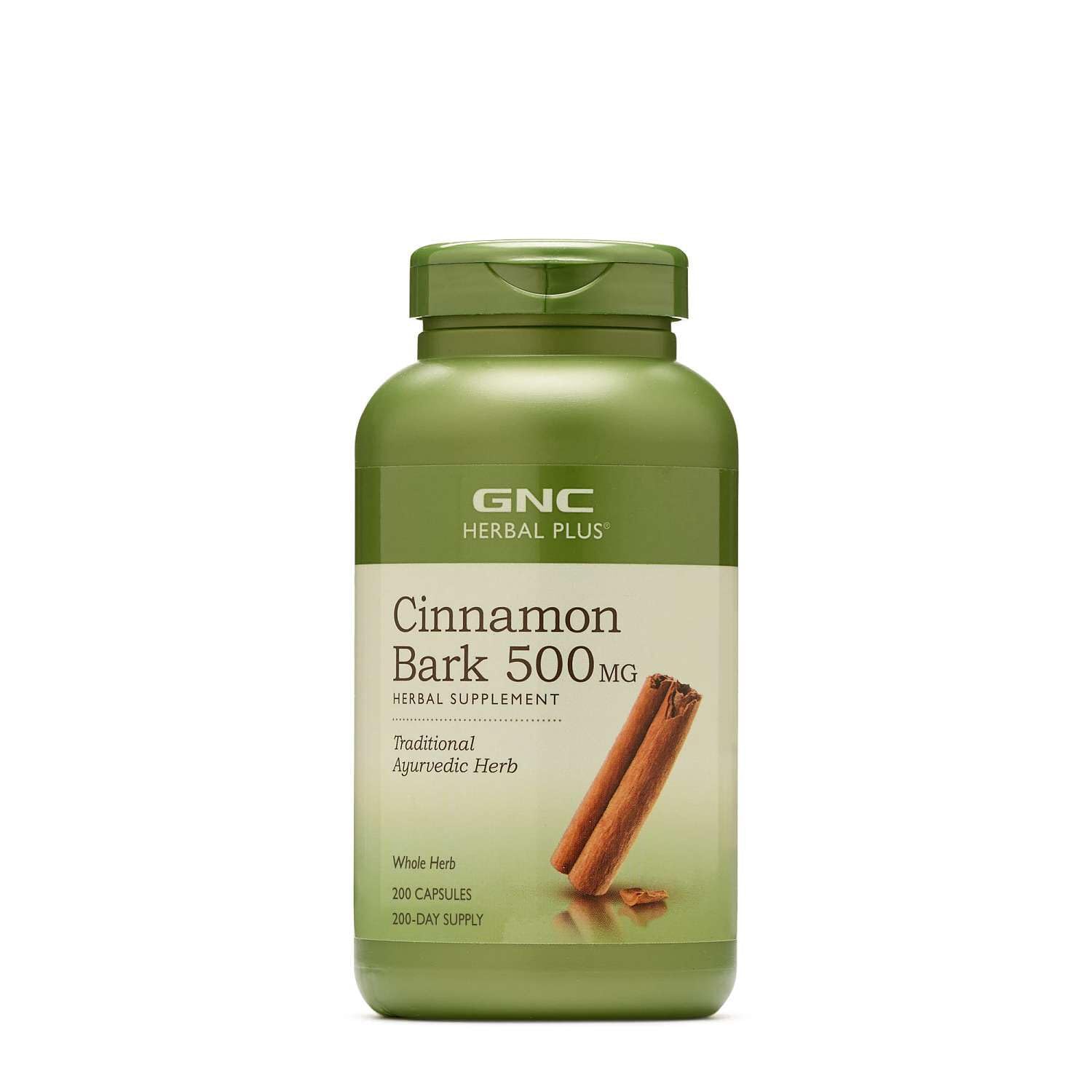GNC canela envase frontal mostrando la etiqueta y beneficio de pureza