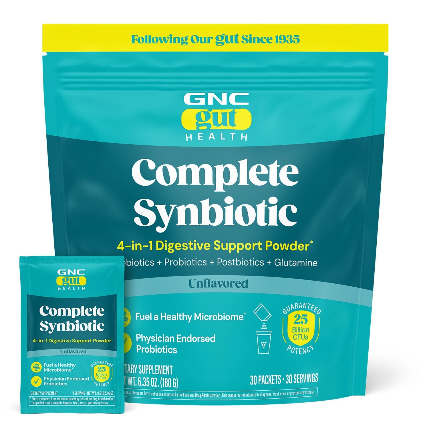 GNC frente del empaque mostrando la marca y soporte digestivo