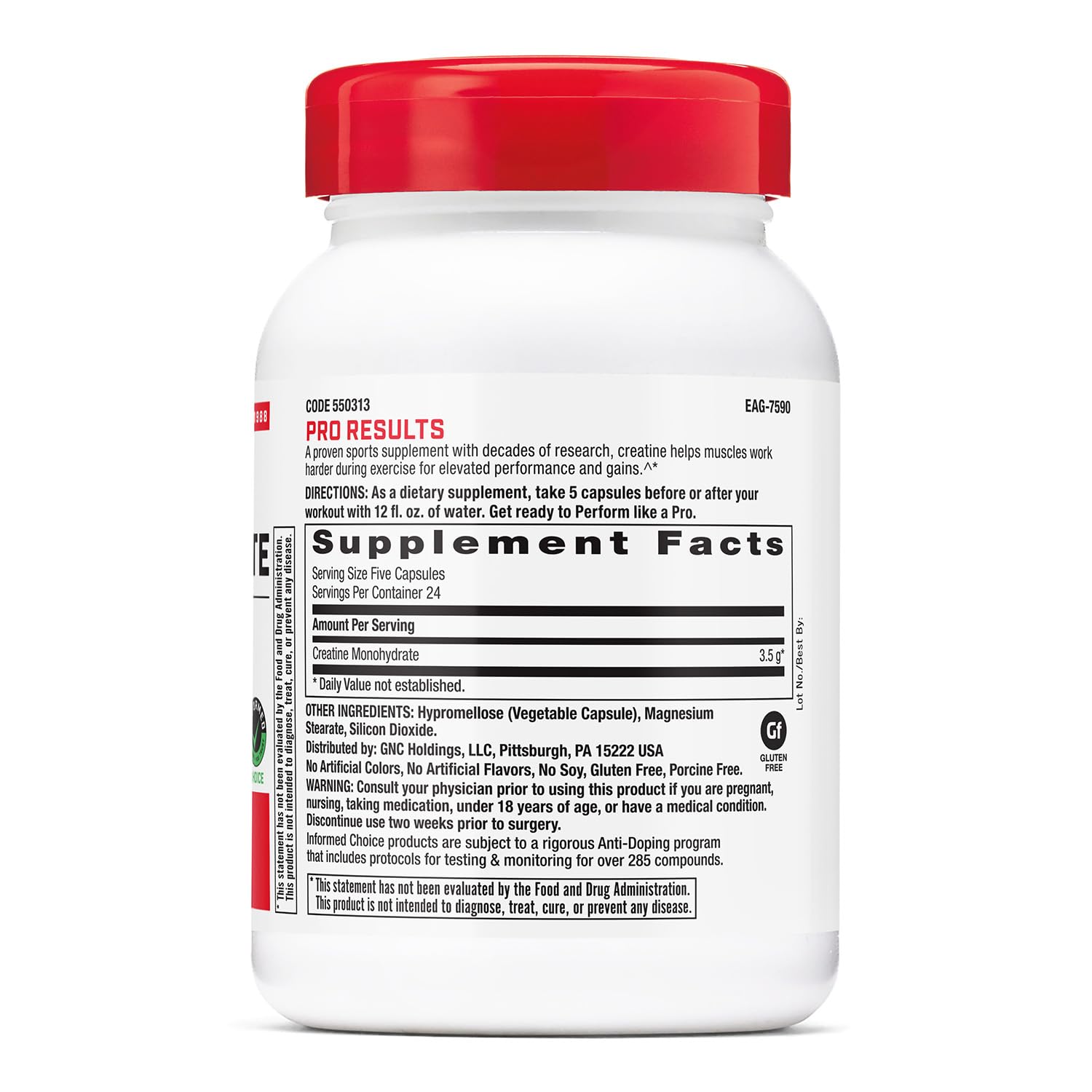 GNC detalle de cápsula para apreciar textura y garantía de pureza