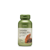 GNC envase frontal de Yohimbe Extract 450 mg con información clara