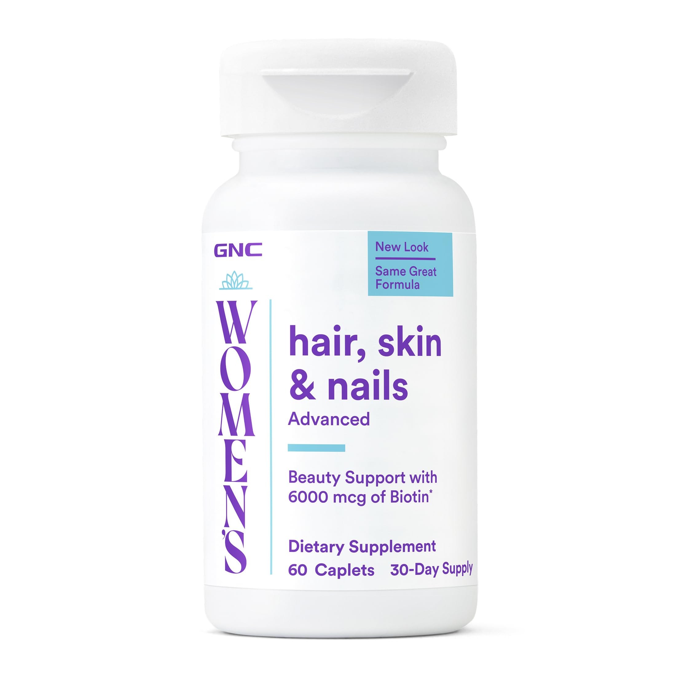 GNC envase frontal Hair Skin & Nails mostrando presentación y beneficios