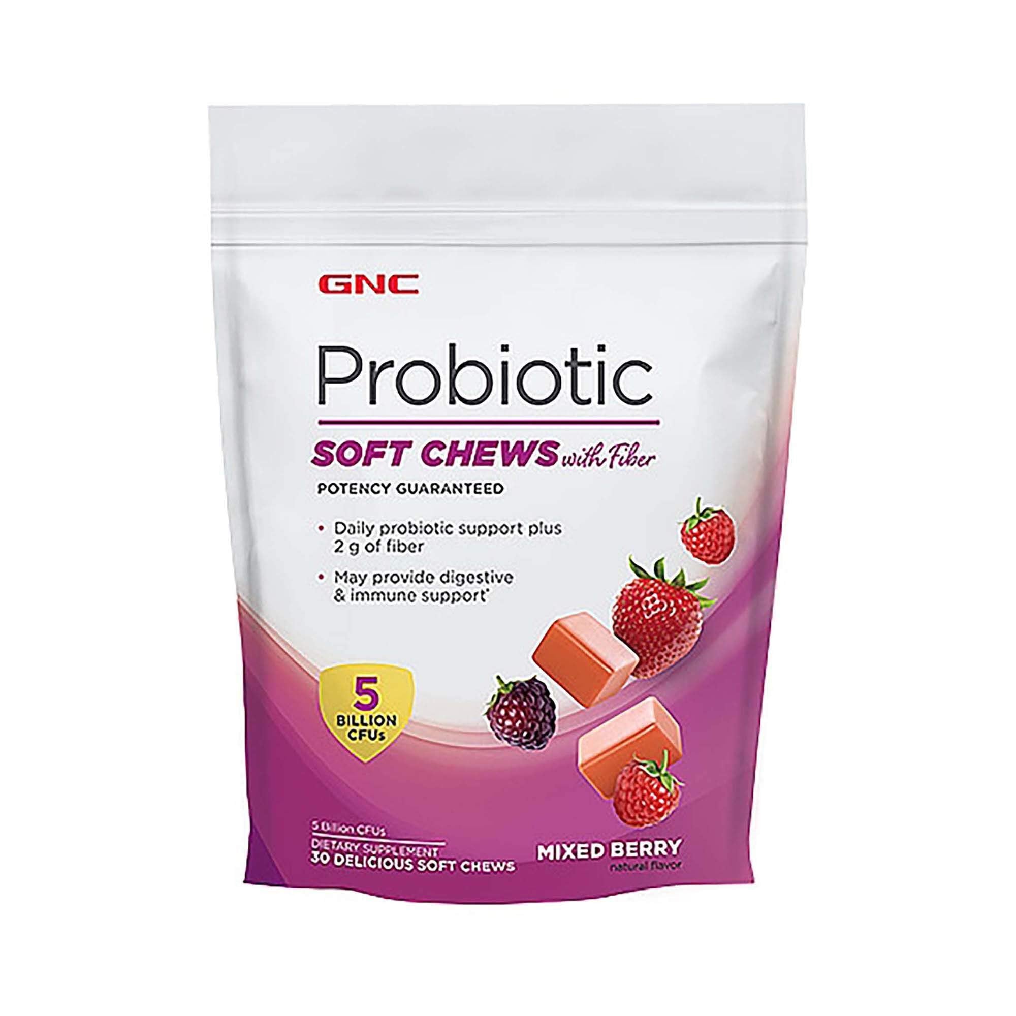 GNC gomita frutos rojos envase frontal muestra el producto y conveniencia