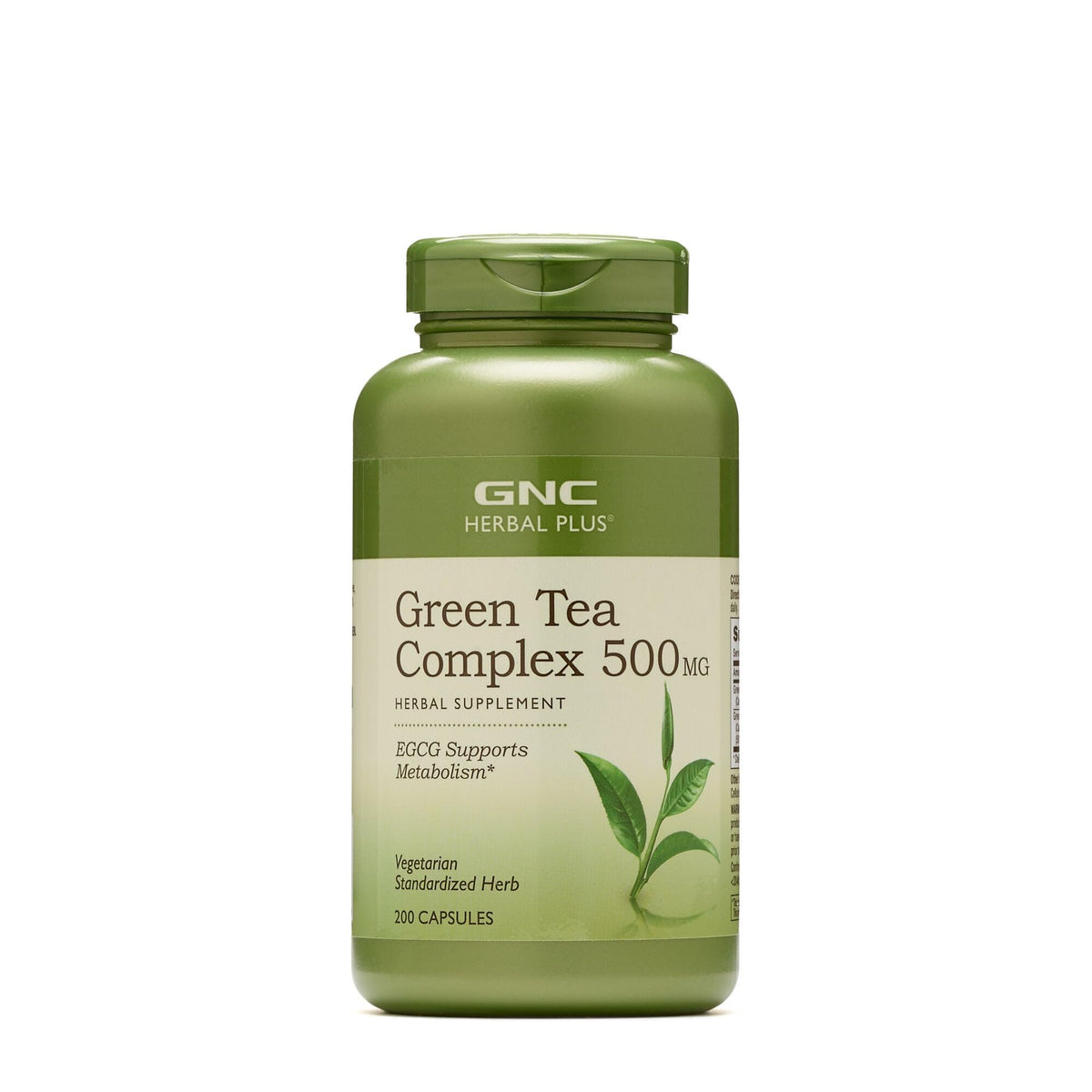 GNC envase frontal del Green Tea Complex mostrando etiqueta y cantidad, aporta confianza