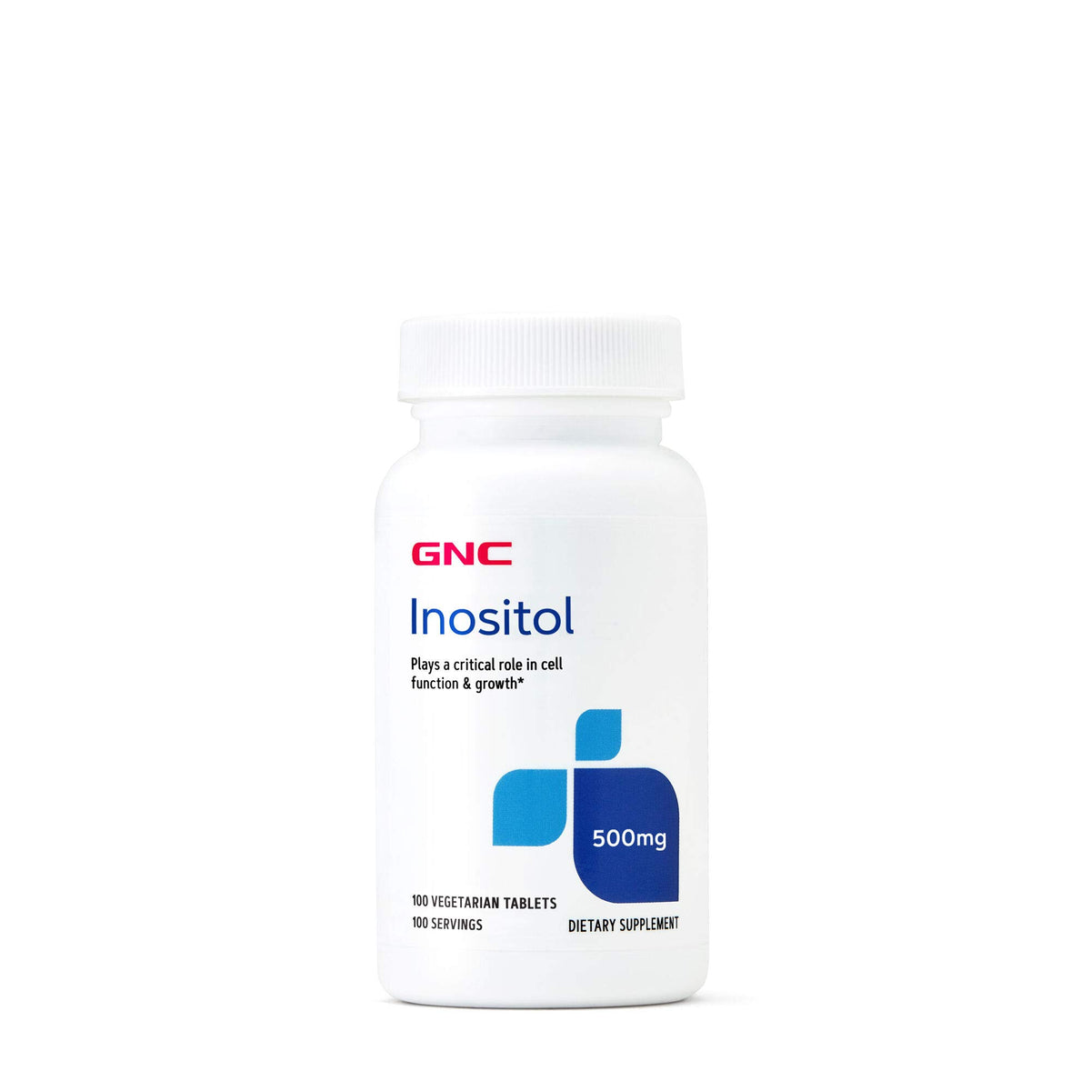 GNC frasco frontal con inositol 500 mg, aporte claro y conveniente