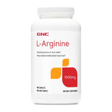GNC envase frontal con L Arginine 1000mg mostrando diseño y cantidad, conveniencia diaria