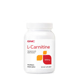 GNC L Carnitine frasco frontal mostrando etiquetas claras y dosis 500 mg