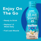 GNC lean shake 25 en mesa de desayuno como sustituto de comida conveniente