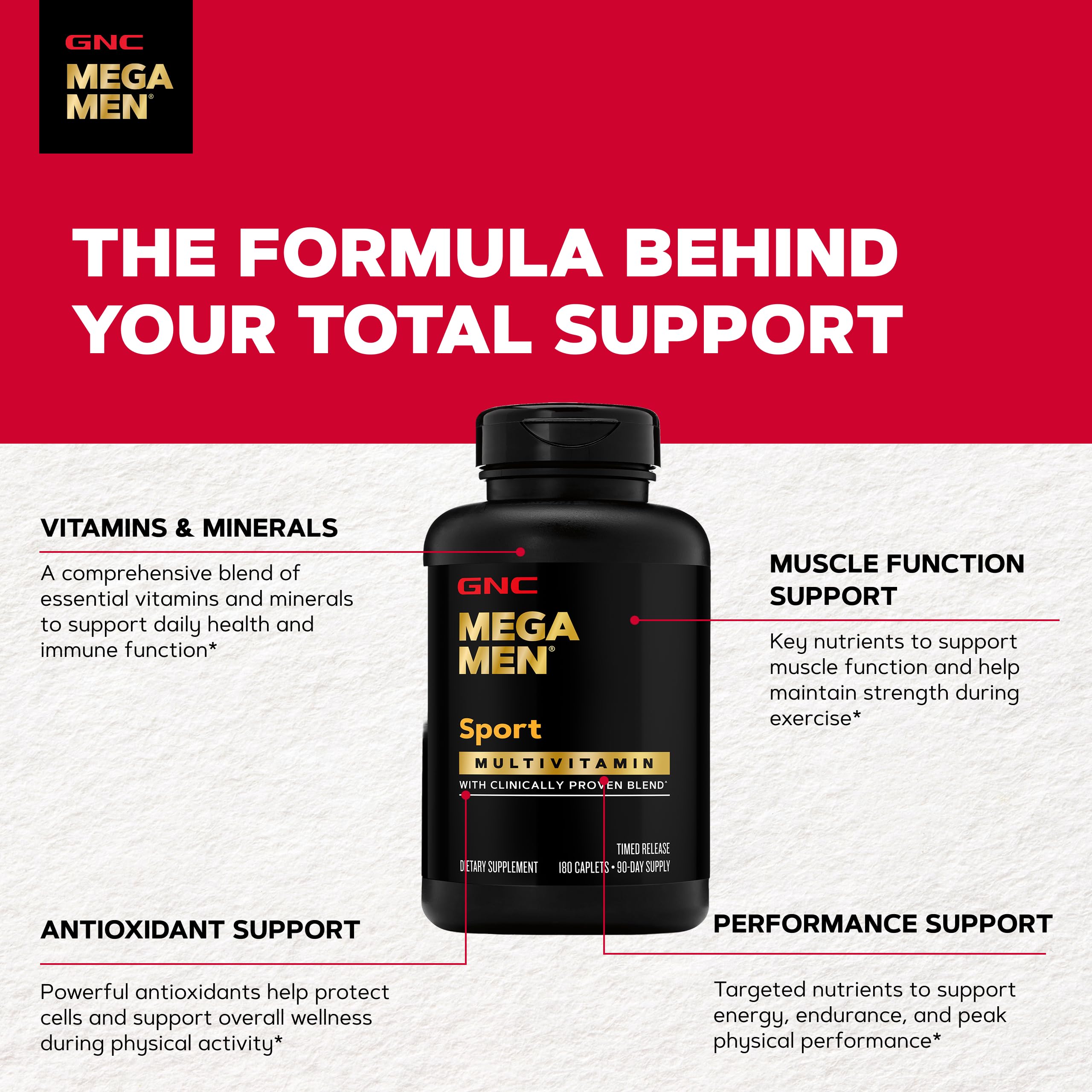 GNC Mega Men Sport en uso en gimnasio apoyando la recuperación