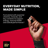 GNC Mega Men Sport etiqueta legible con lista de ingredientes clave