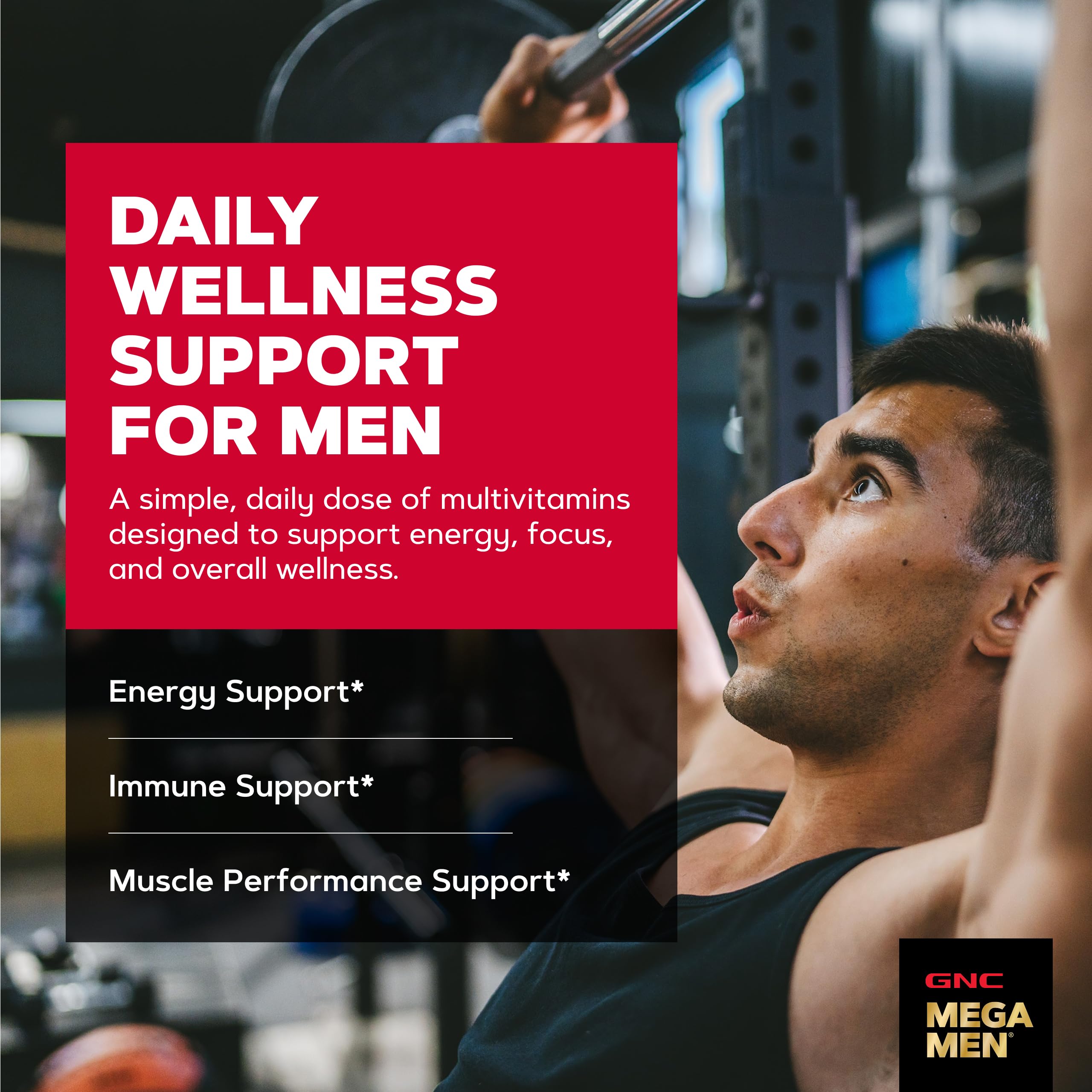 GNC Mega Men Sport bote abierto con cápsulas a la vista para conveniencia