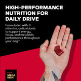 GNC Mega Men masticable en mano listo para consumo, práctico para rutinas rápidas