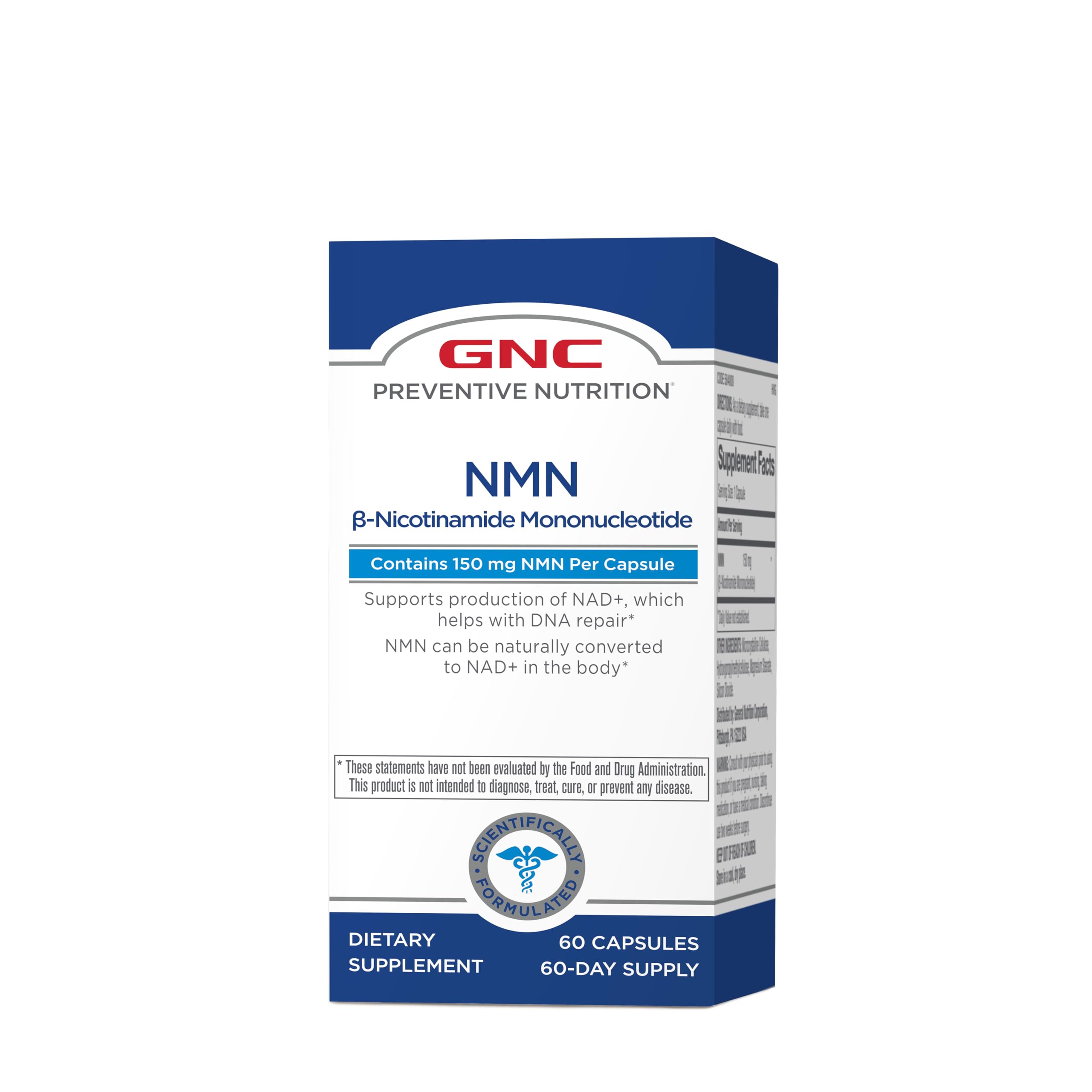 GNC botella frontal mostrando 60 cápsulas y etiqueta clara para elección confiable