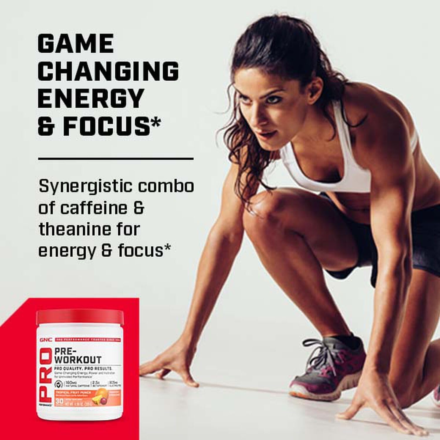 GNC vaso mezclado listo para beber antes de entrenar con hidratación