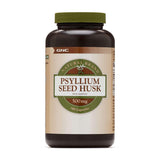 GNC frasco frente con 180 cápsulas de psyllium para apoyo digestivo conveniente