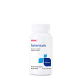 GNC frasco frontal de Selenium 200mcg muestra cantidad y presentación práctica