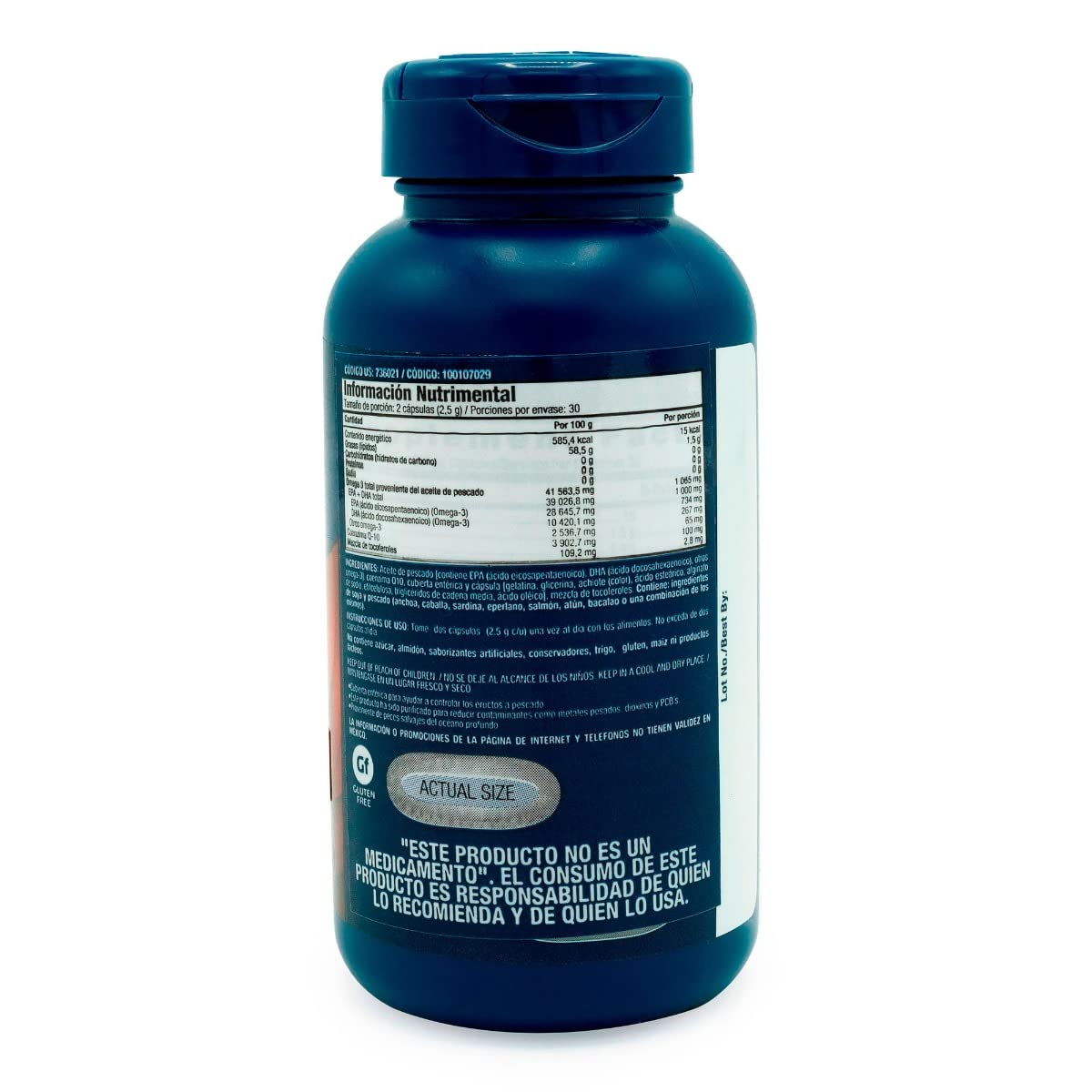 GNC cápsula detalle recubrimiento enterico visible para menor regusto