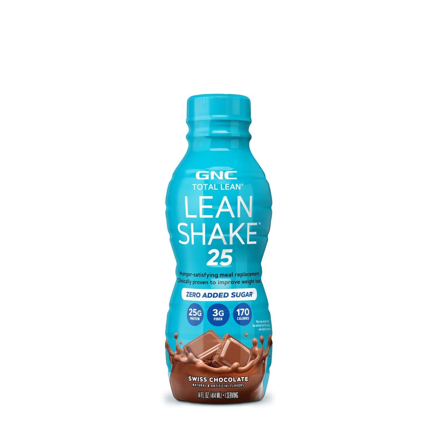 GNC batido servido en vaso listo para beber y recuperar energía