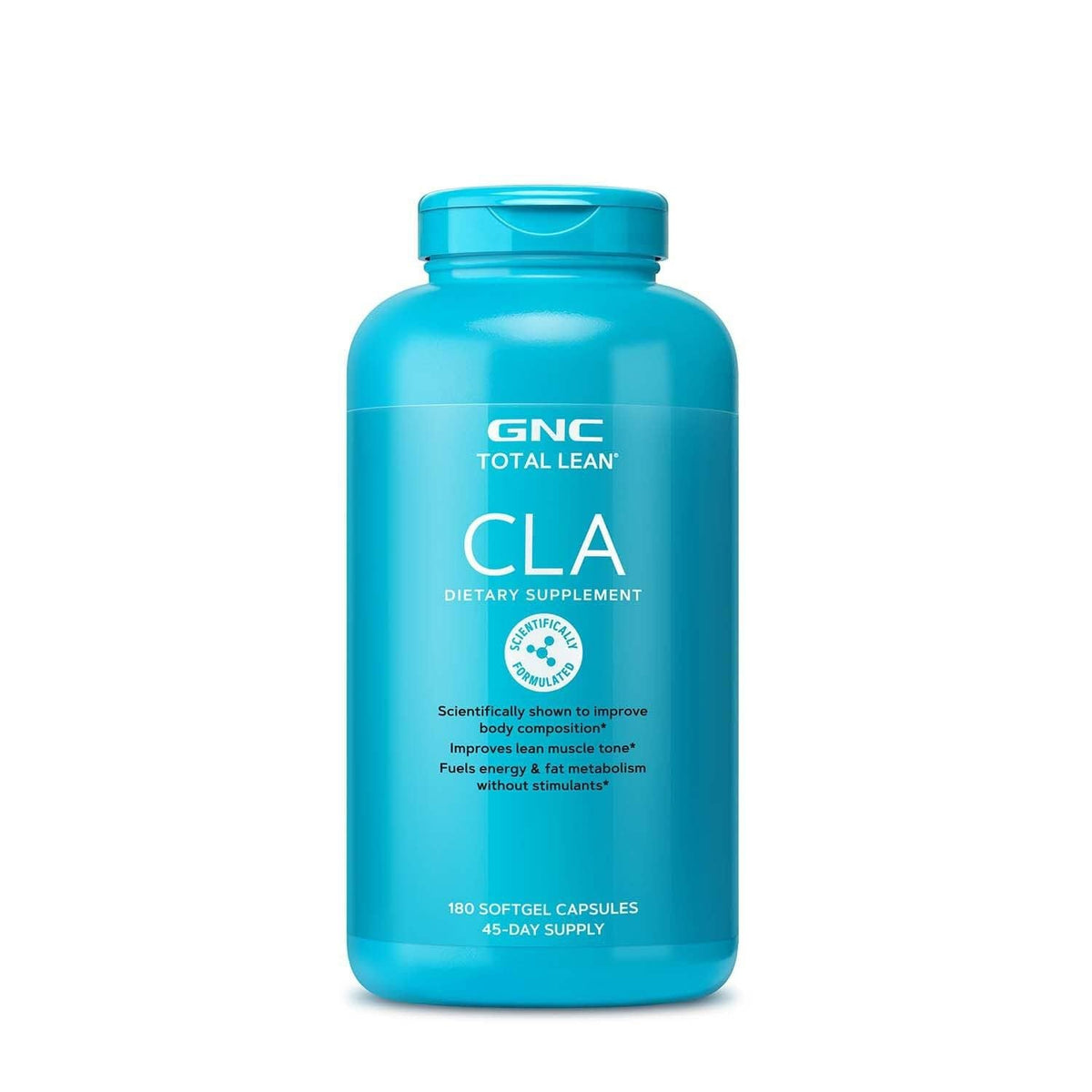 GNC frasco frontal mostrando producto y beneficio de composición corporal