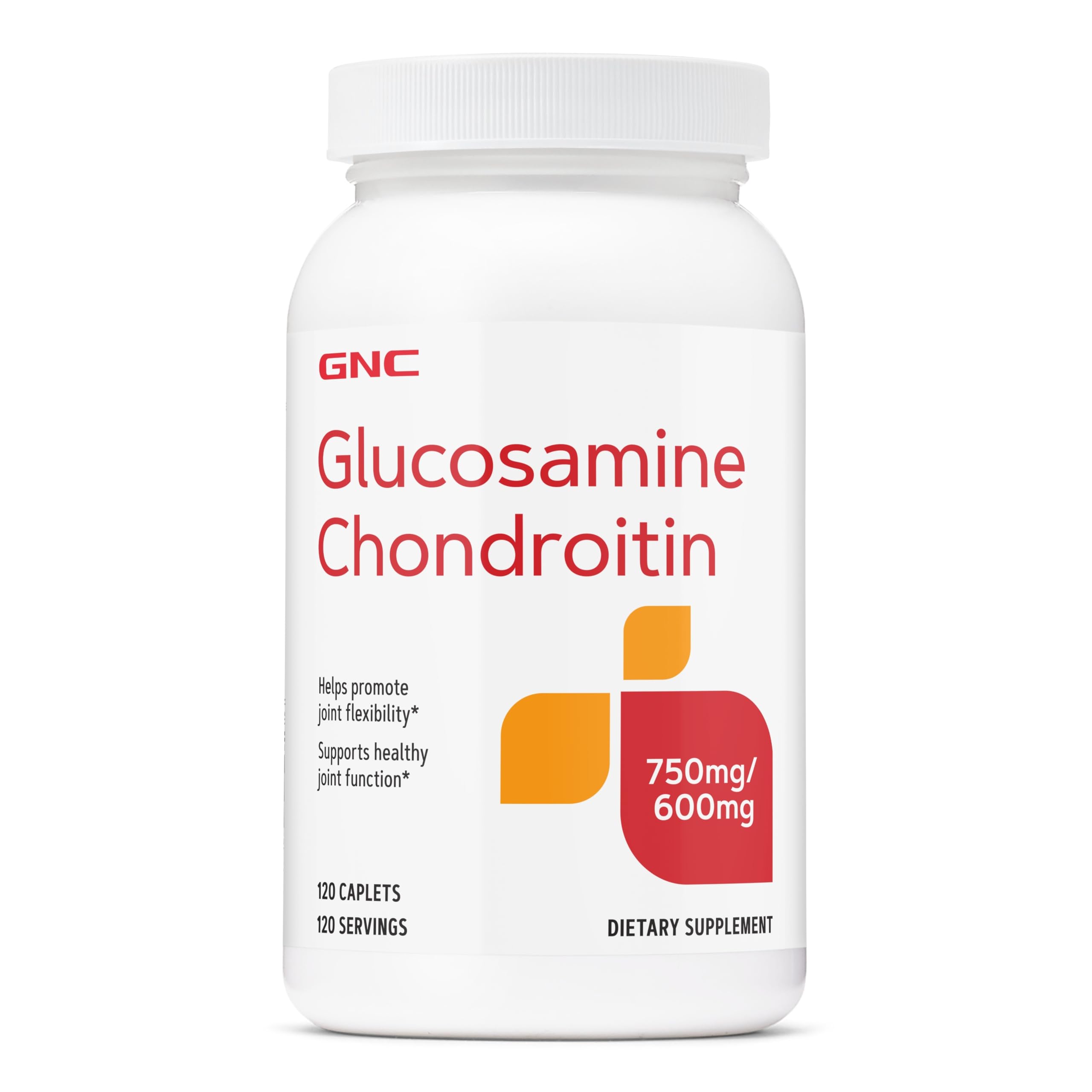 GNC frasco frontal con etiqueta clara mostrando la fórmula triple strength y beneficios