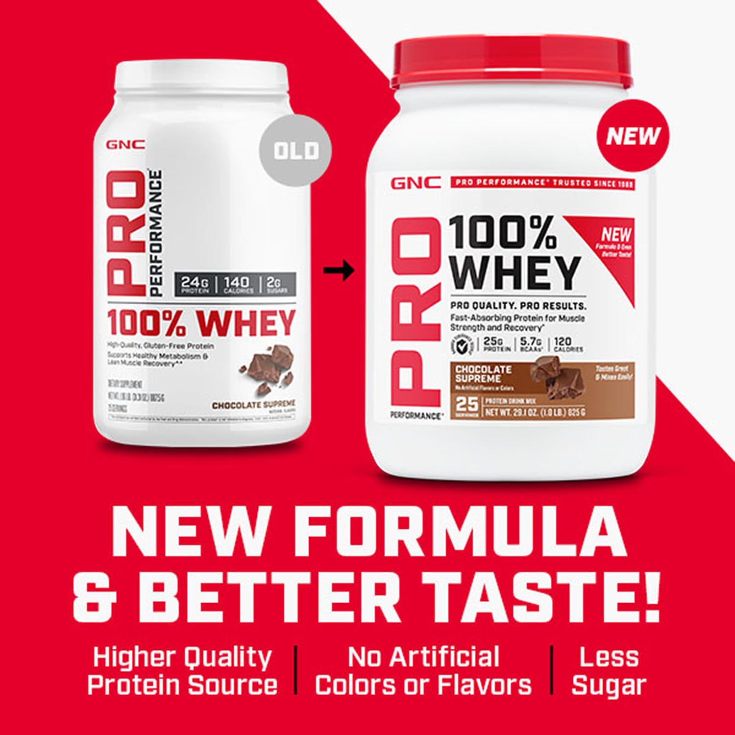 GNC batido banana cream servido en vaso, sabor y recuperación rápida