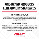 GNC etiqueta de ingredientes en primer plano destacando vitaminas y minerales