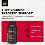 GNC Yohimbe etiqueta con información nutricional y beneficios visibles