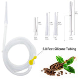GNEGKLEAN manguera de silicona de 5.0 ft flexible que evita enredos y asegura flujo constante