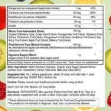 Ingredientes vegetales junto al frasco Go Healthy resaltando origen natural