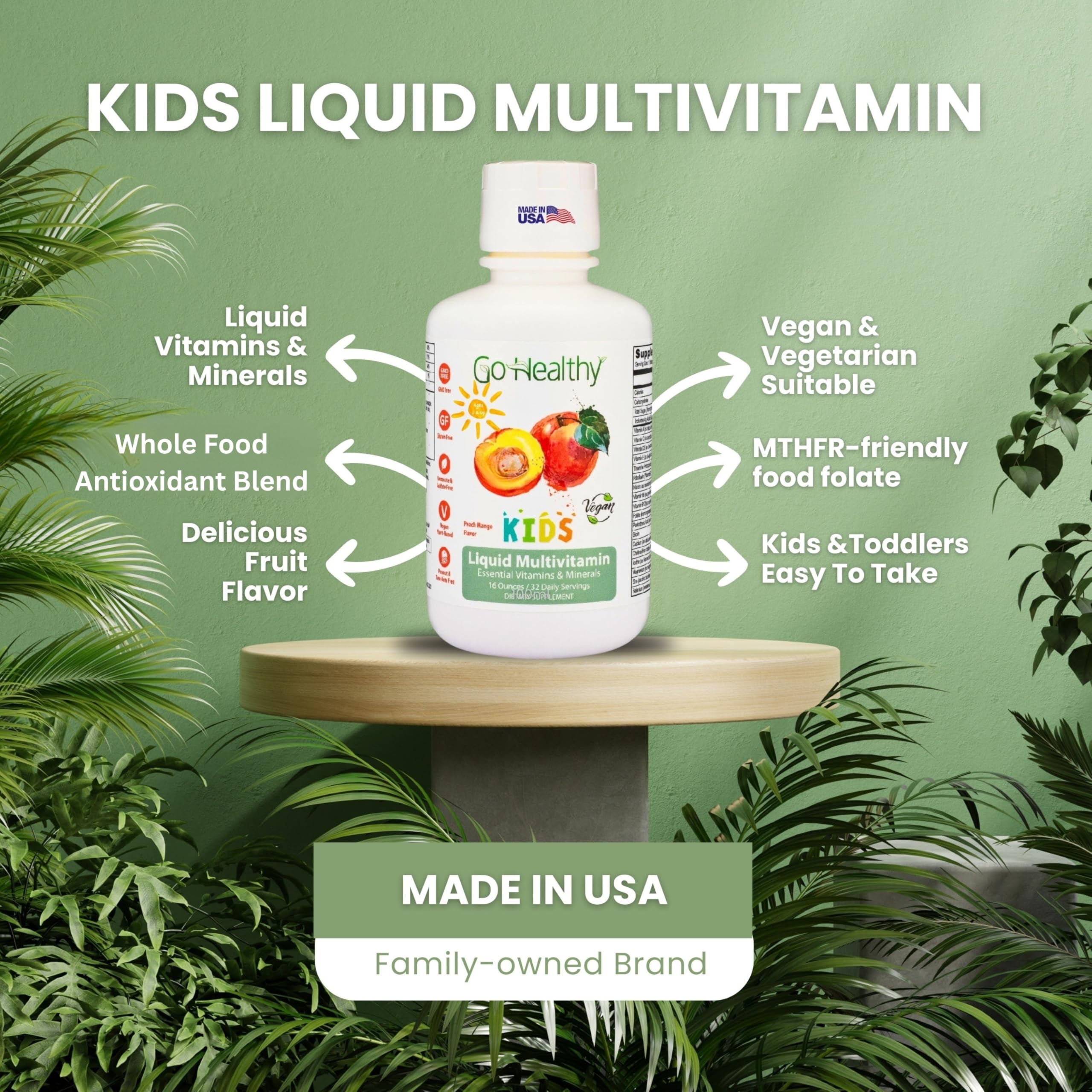 Go Healthy Natural ingredientes listados y símbolos de libre de alérgenos visibles
