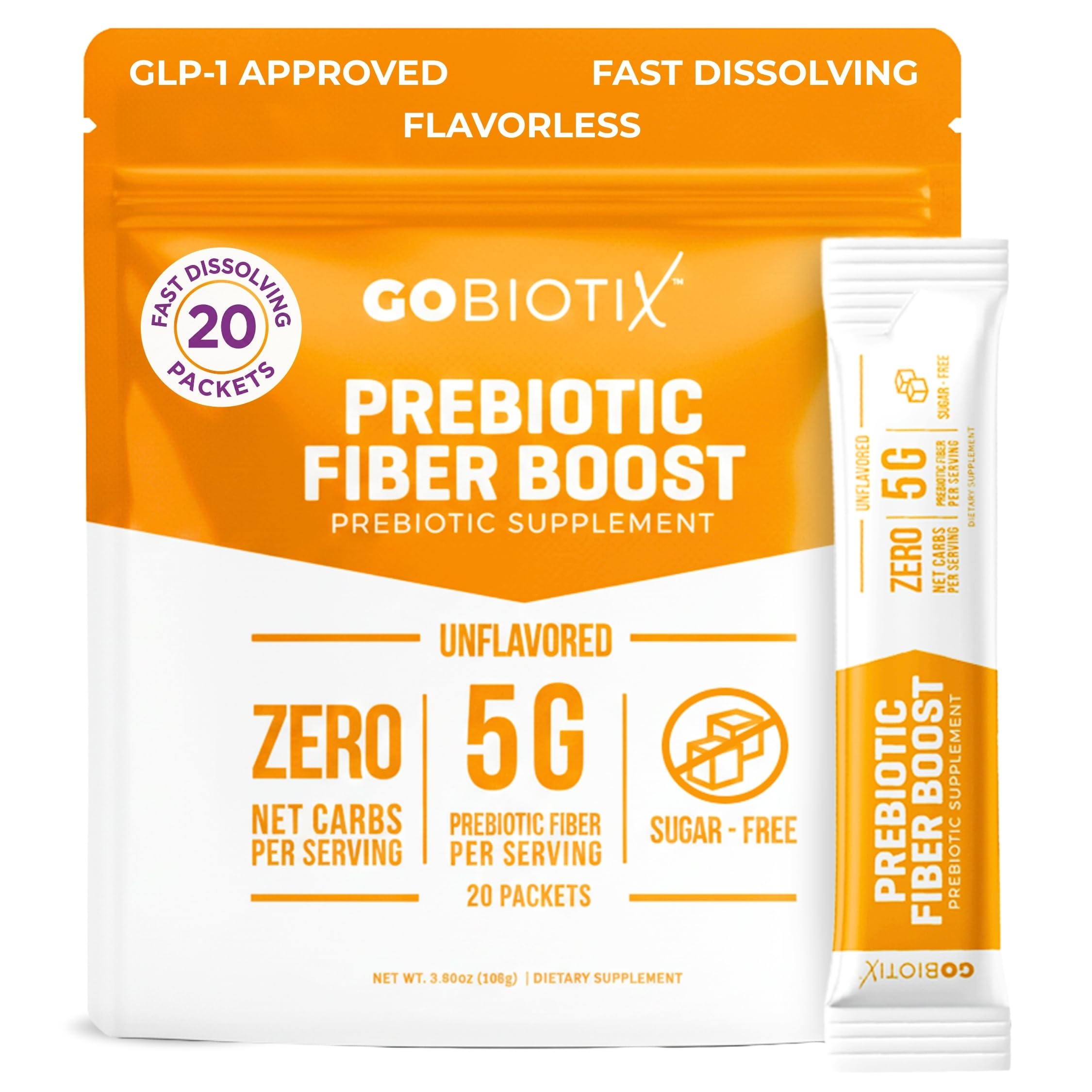 GoBiotix frente del empaque mostrando diseño y conveniencia