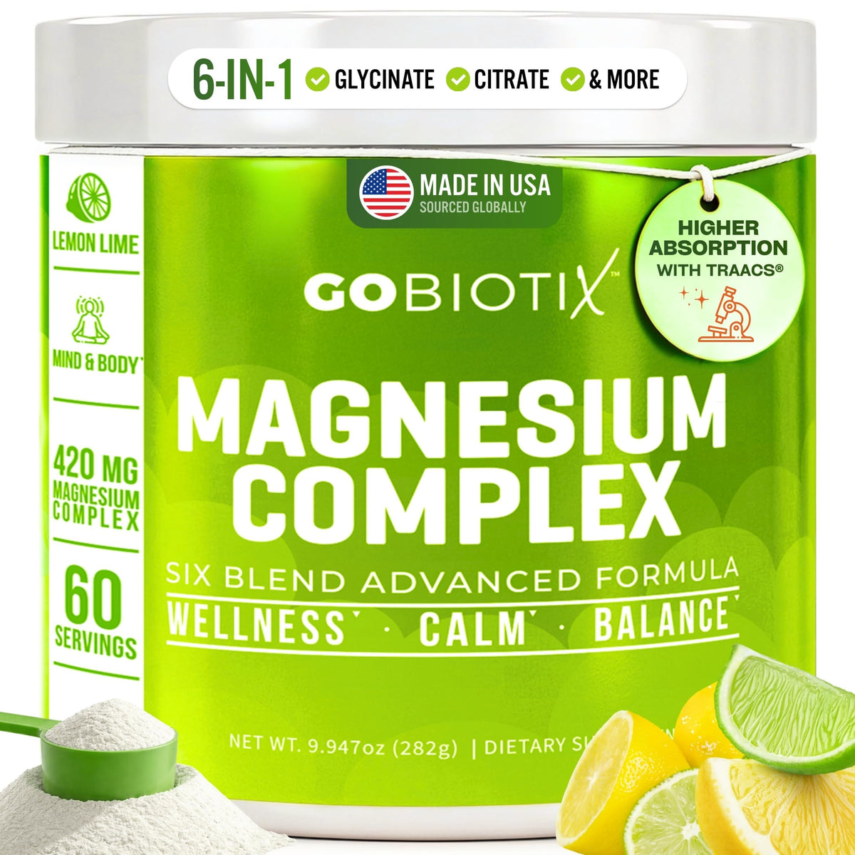 GOBIOTIX frontal de lata limón-lima mostrando el envase y beneficios visibles