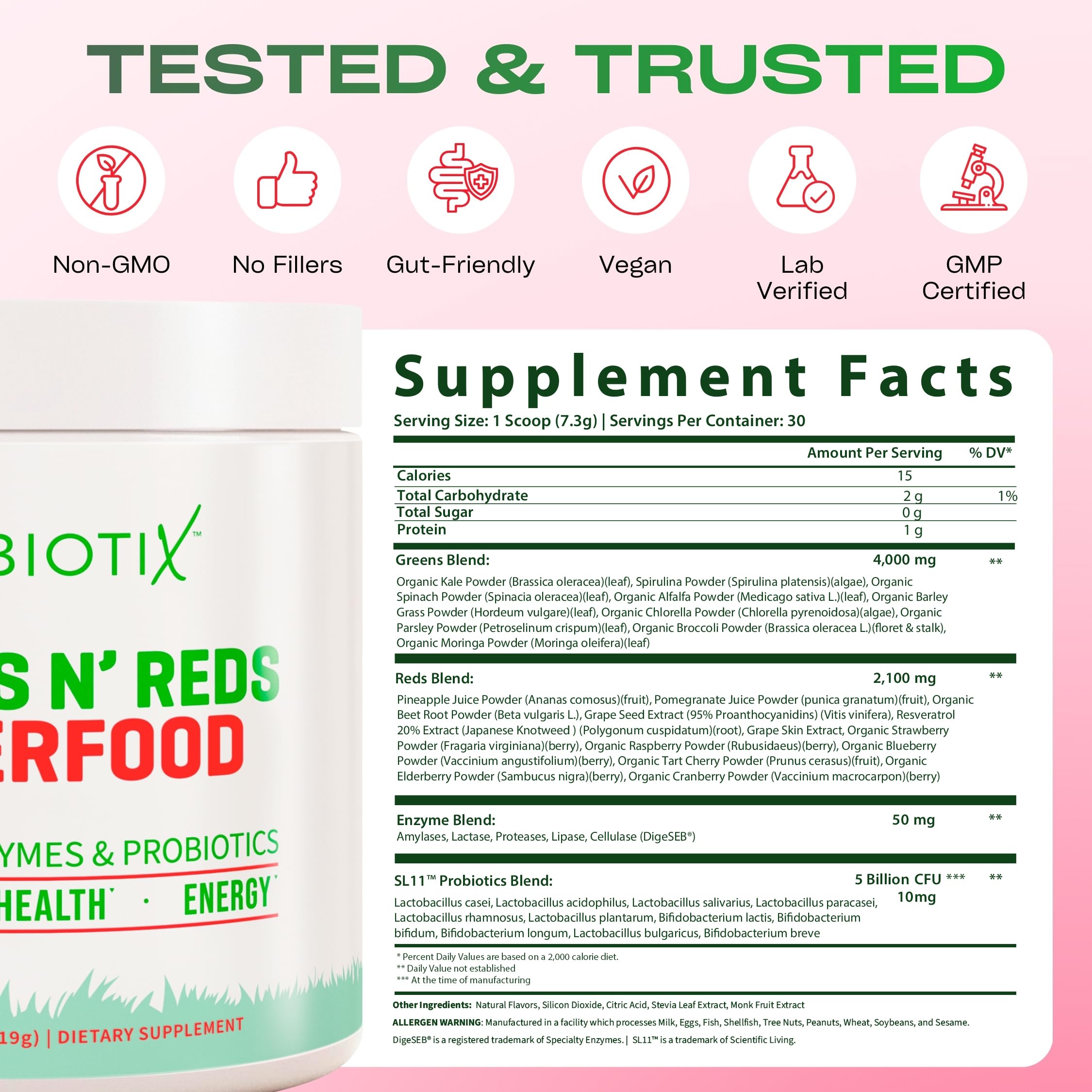 GOBIOTIX polvo añadido a smoothie, mejora valor nutritivo vegetal