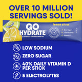 GoHydrate bebida en botella tras mezclar mostrando hidratación instantánea