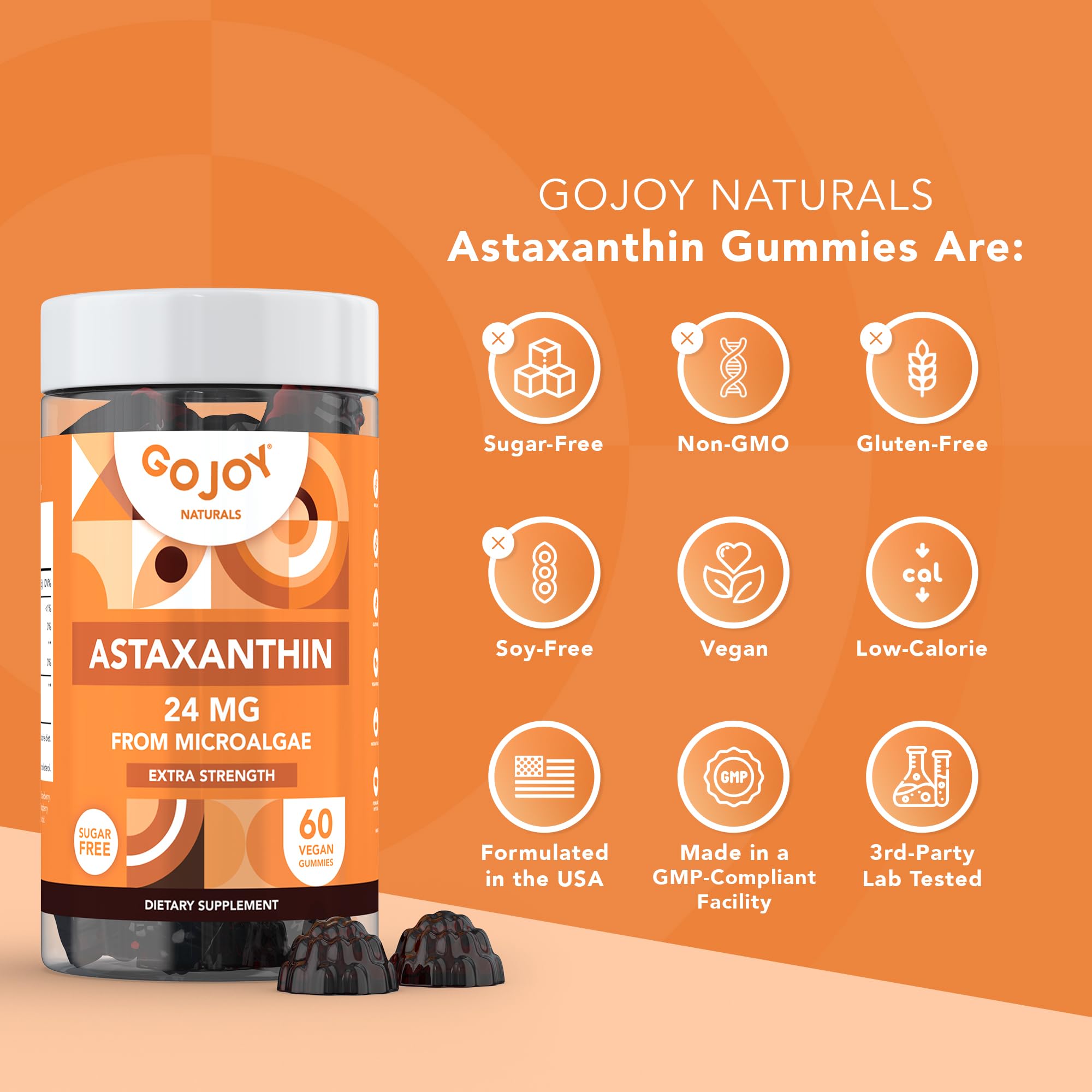 GOJOY NATURALS gomita junto a una moneda para comparar tamaño real