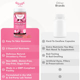 GOJOY NATURALS primer plano que sugiere sabor fresa natural agradable