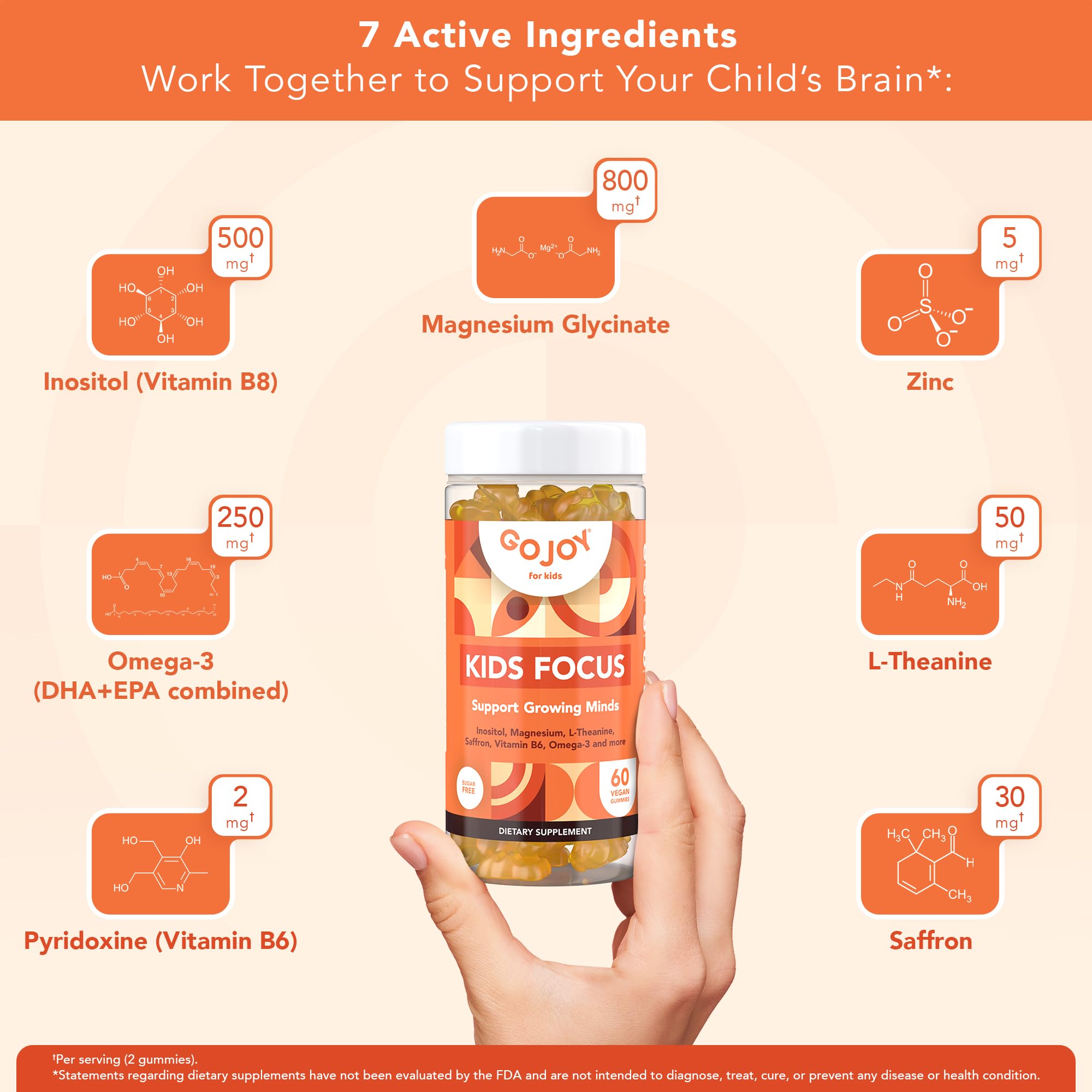 GOJOY NATURALS envase abierto con gominolas destacadas para rutina diaria