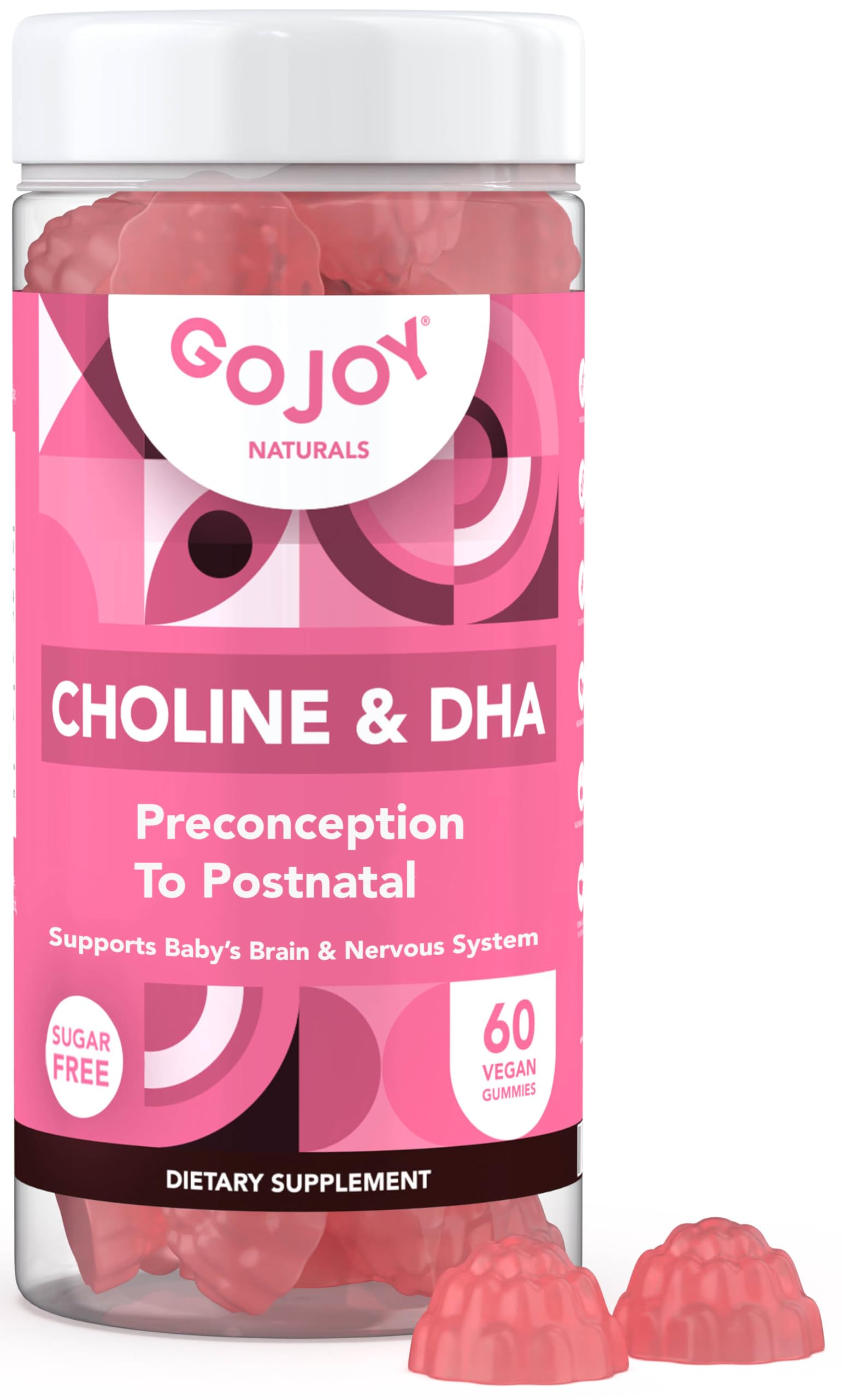 GOJOY NATURALS envase frontal mostrando las gomitas y beneficios