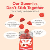 GOJOY NATURALS gominolas sobre fondo de cerezas subrayando sabor natural