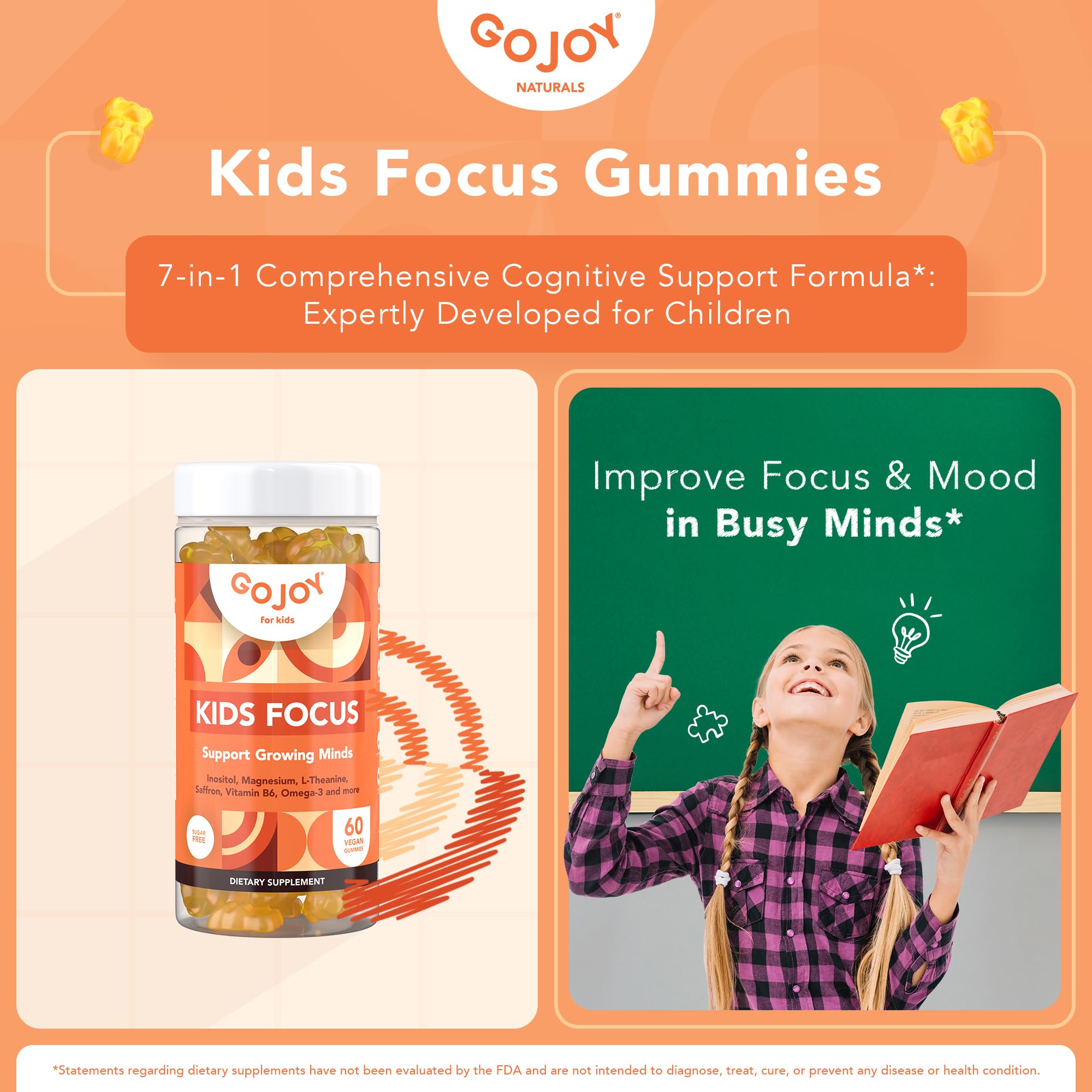 GOJOY NATURALS textura de gominola en primer plano, fácil de masticar y sabrosa